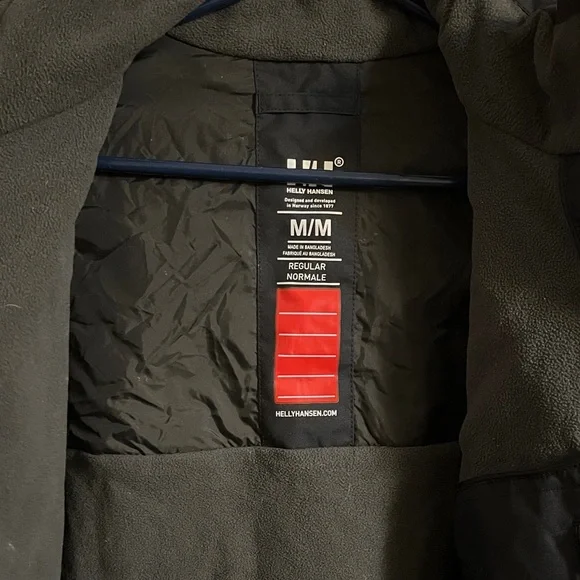 Helly Hansen Black Jacket with Red Zippers - Picture 3 of 4